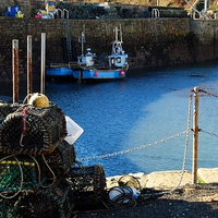 Buy canvas prints of Low Tide at Crail Harbour by Kenny McNab