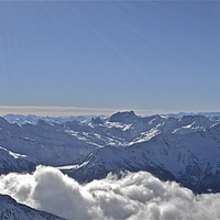 Buy canvas prints of French Alps Looking East by Michael Wood