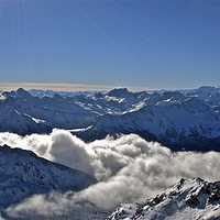 Buy canvas prints of French Alps Looking East 2 by Michael Wood