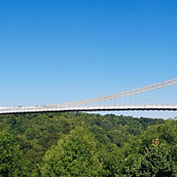 Buy canvas prints of Clifton Suspension Bridge Panoramic by Michael Wood