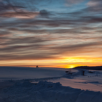 Buy canvas prints of Colourful winter sunrise by Robert Parma