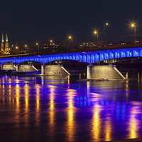 Buy canvas prints of Blue bridge - Warsaw by Robert Parma