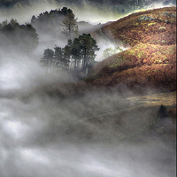 Buy canvas prints of Hill Mist by michael mac