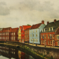 Buy canvas prints of Norwich Reflected by Lesley Mohamad