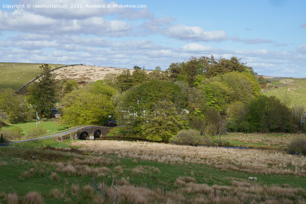 Old Bridge At Two Beridges in in the heart of Dart Picture Board by rawshutterbug 