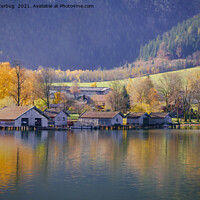 Buy canvas prints of Schliersee Boathouses by rawshutterbug 