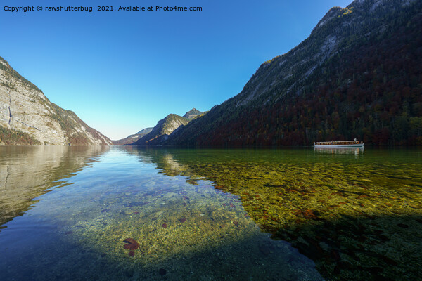 Boat At The Lake Königssee Picture Board by rawshutterbug 