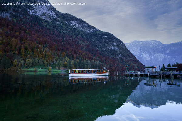 Passenger boat on the Koenigssee Picture Board by rawshutterbug 