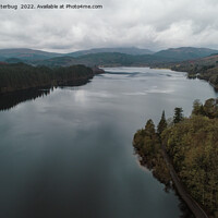 Buy canvas prints of Drone Image Of Loch Ard by rawshutterbug 