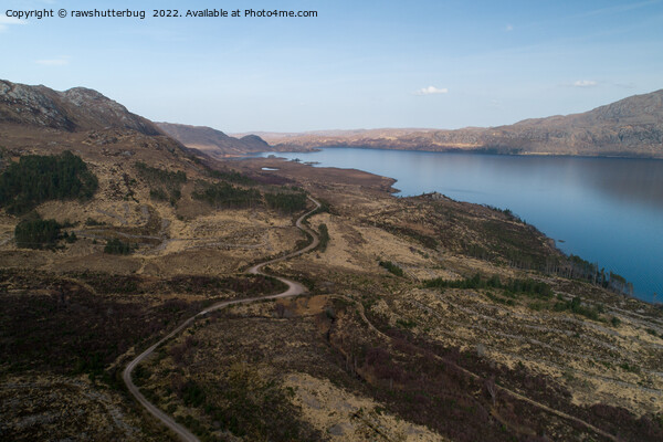 Loch Maree Aerial View Picture Board by rawshutterbug 