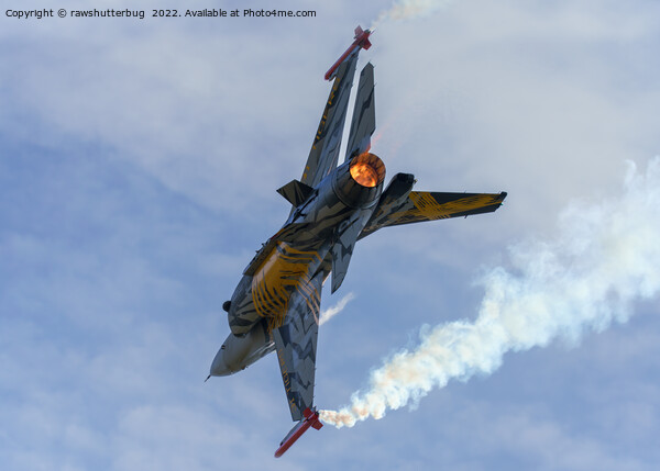 F-16 Tiger Turns And Burns Picture Board by rawshutterbug 