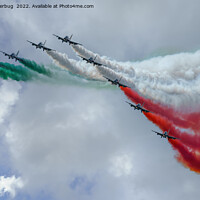 Buy canvas prints of Sky Dance: Italian Air Force Aerobatics by rawshutterbug 