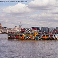 Buy canvas prints of Liverpool Skyline And Mersey Ferry by rawshutterbug 