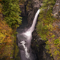 Buy canvas prints of Autumn Colours At The Elk Falls by rawshutterbug 