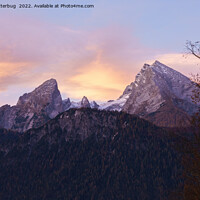Buy canvas prints of Watzmann Mountain At Sunrise by rawshutterbug 