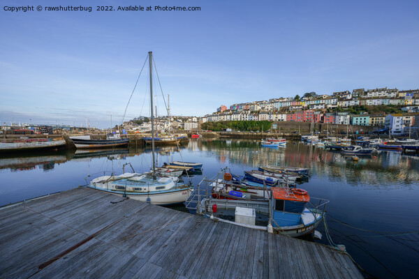 Vibrant Brixham Harbour Picture Board by rawshutterbug 