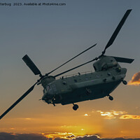 Buy canvas prints of Chinook At Sunset by rawshutterbug 