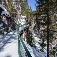 Buy canvas prints of Winter's Frozen Beauty Path to Johnson Creek Upper by rawshutterbug 