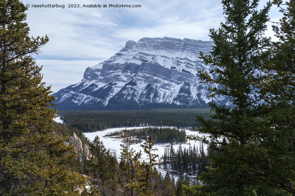 Hoodoos and Snowy Tunnel Mountain, Alberta Picture Board by rawshutterbug 