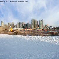 Buy canvas prints of Calgary Skyline Winter Wonderland by rawshutterbug 
