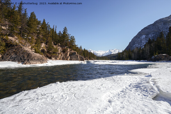 Enchanted Winter's Embrace Bow River Picture Board by rawshutterbug 