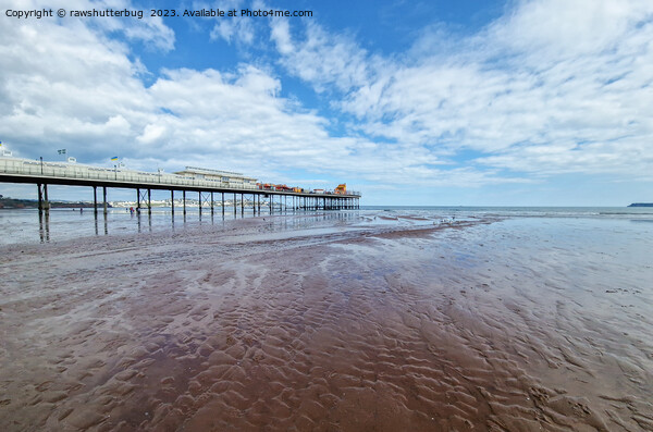 Scenic View of Paignton Pier During Low Tide Picture Board by rawshutterbug 