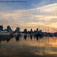 Buy canvas prints of Sunset over Vancouver Skyline by rawshutterbug 