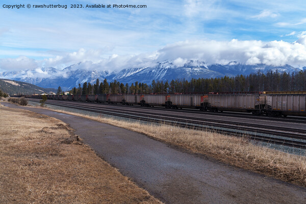 Jasper's Scenic Railway and Snow Peaks Picture Board by rawshutterbug 