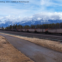Buy canvas prints of Jasper's Scenic Railway and Snow Peaks by rawshutterbug 
