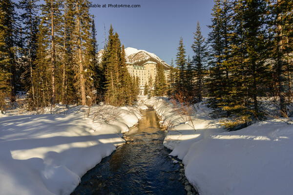 Winter's Touch at Lake Louise Picture Board by rawshutterbug 
