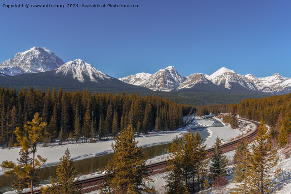 Snowbound Morant's Curve and Bow River Picture Board by rawshutterbug 