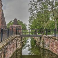 Buy canvas prints of Shropshire Canal At The Coalport by rawshutterbug 