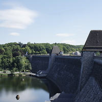 Buy canvas prints of Moehnesee Dam by rawshutterbug 