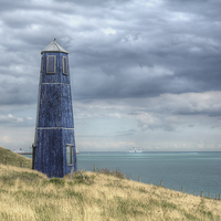 Buy canvas prints of The Blue Lighthouse by rawshutterbug 