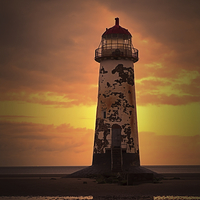 Buy canvas prints of Talacre Lighthouse Sunrise by rawshutterbug 