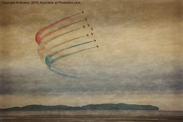 Red Arrows The Vintage Look Picture Board by rawshutterbug 