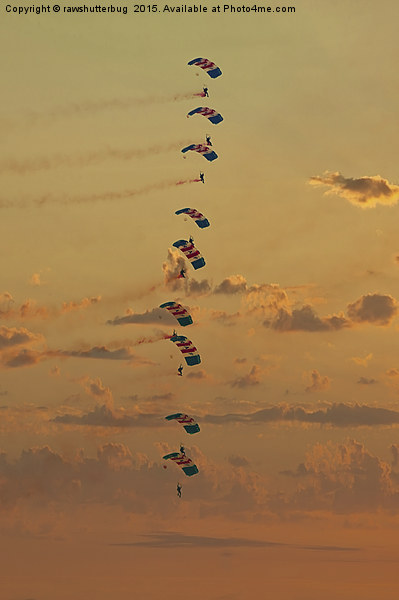 Sunset Falcons Stack Formation Picture Board by rawshutterbug 