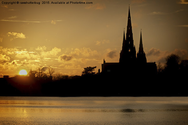 Cathedral and Stowe Pool at Sunset Picture Board by rawshutterbug 