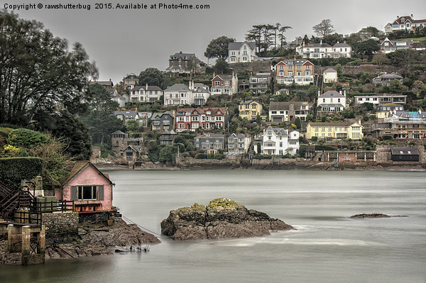 Pink House On The River Dart Picture Board by rawshutterbug 