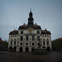 Buy canvas prints of Lüneburg Rathaus On A Rainy Day by rawshutterbug 