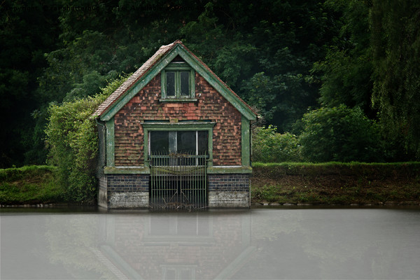 Boathouse on Stowe Pool Picture Board by rawshutterbug 