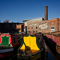 Buy canvas prints of Canal Boats At The Regency Wharf by rawshutterbug 