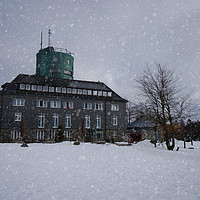 Buy canvas prints of Snowy Kahler Asten Tower by rawshutterbug 