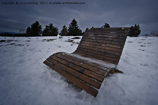Lonley Bench At Snowy Kahler Asten Picture Board by rawshutterbug 