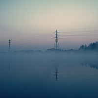 Buy canvas prints of Foggy Morning At Chasewater by rawshutterbug 