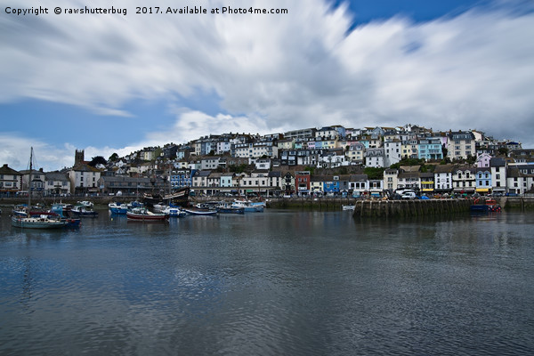 Brixham The Colourful Harbour Picture Board by rawshutterbug 
