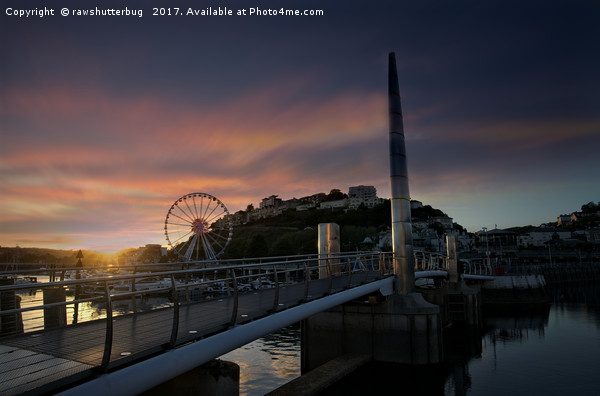 Torquay Harbour At Sunset Picture Board by rawshutterbug 