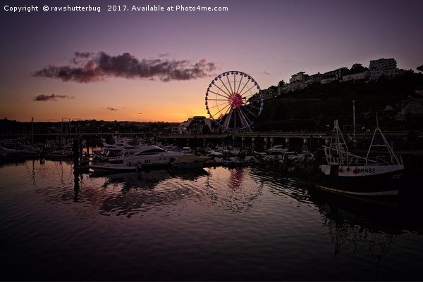 Torquay Harbour Sunset Picture Board by rawshutterbug 