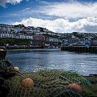 Buy canvas prints of Colourful Brixham Harbour by rawshutterbug 