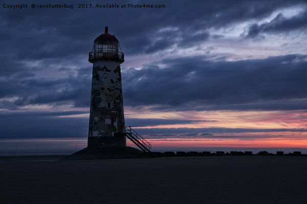 Talacre Lighthouse At Sunrise Picture Board by rawshutterbug 